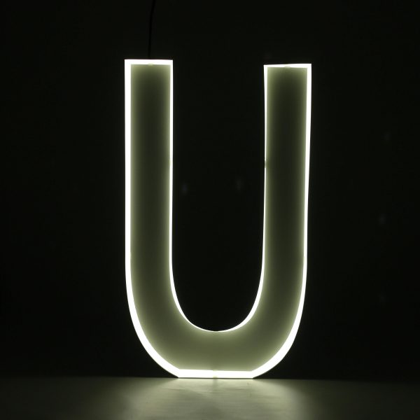 Quizzy Neon Style letter U