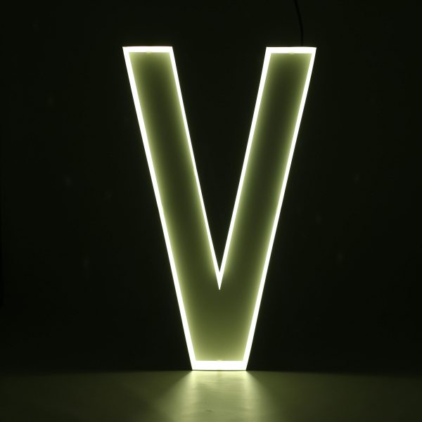 Quizzy Neon Style letter V