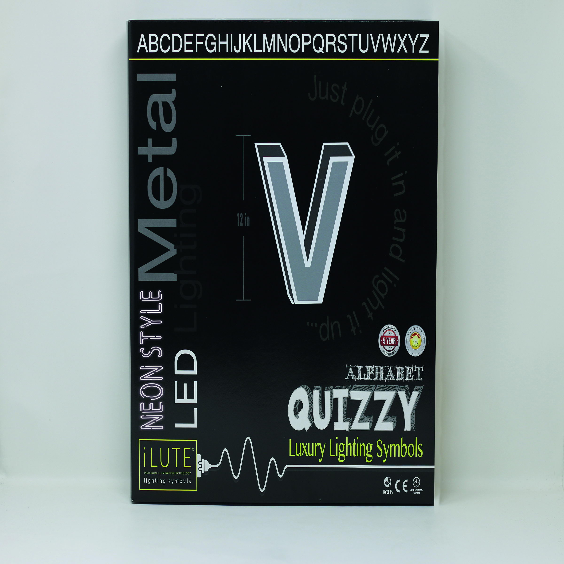 Quizzy Neon Style letter V Quizzy Neon Style letter V