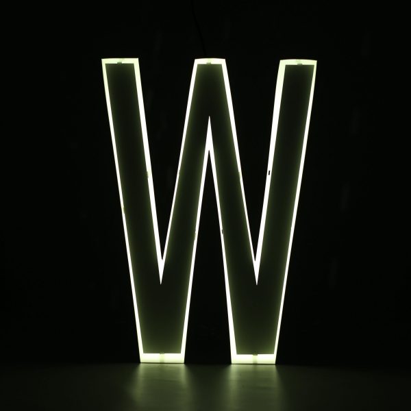 Quizzy Neon Style letter W