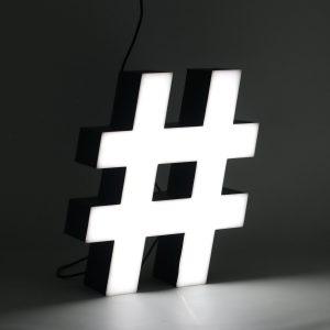 Led lighting symbol Hashtag (#)