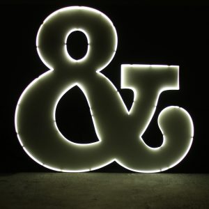 Neon Style symbol Ampersand