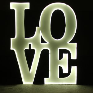 Neon Style symbol LOVE