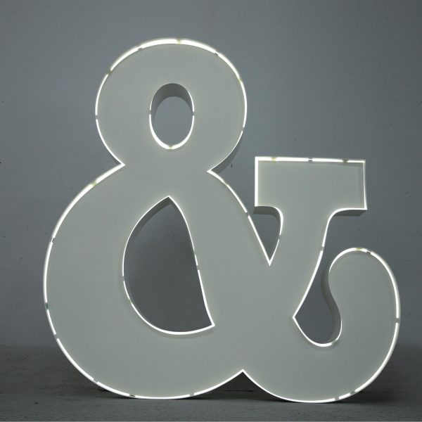 Neon Style symbol Ampersand