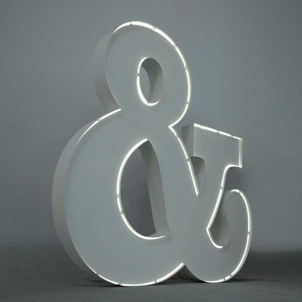 Neon Style symbol Ampersand