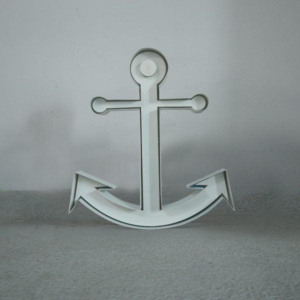 Neon Style symbol Anchor set