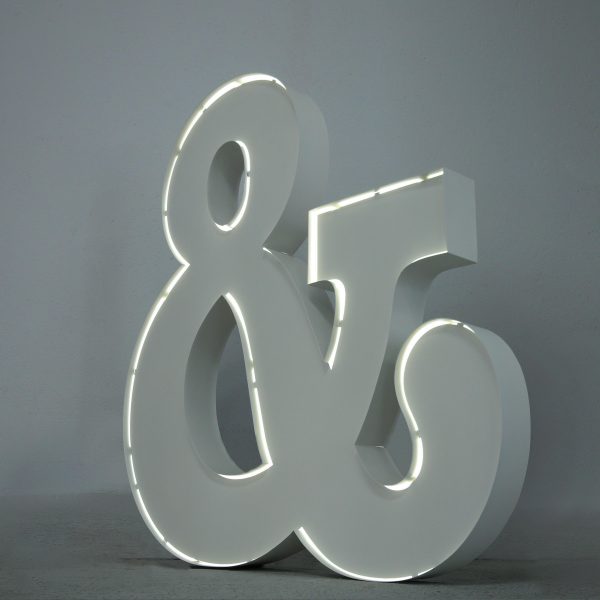 Neon Style symbol Ampersand