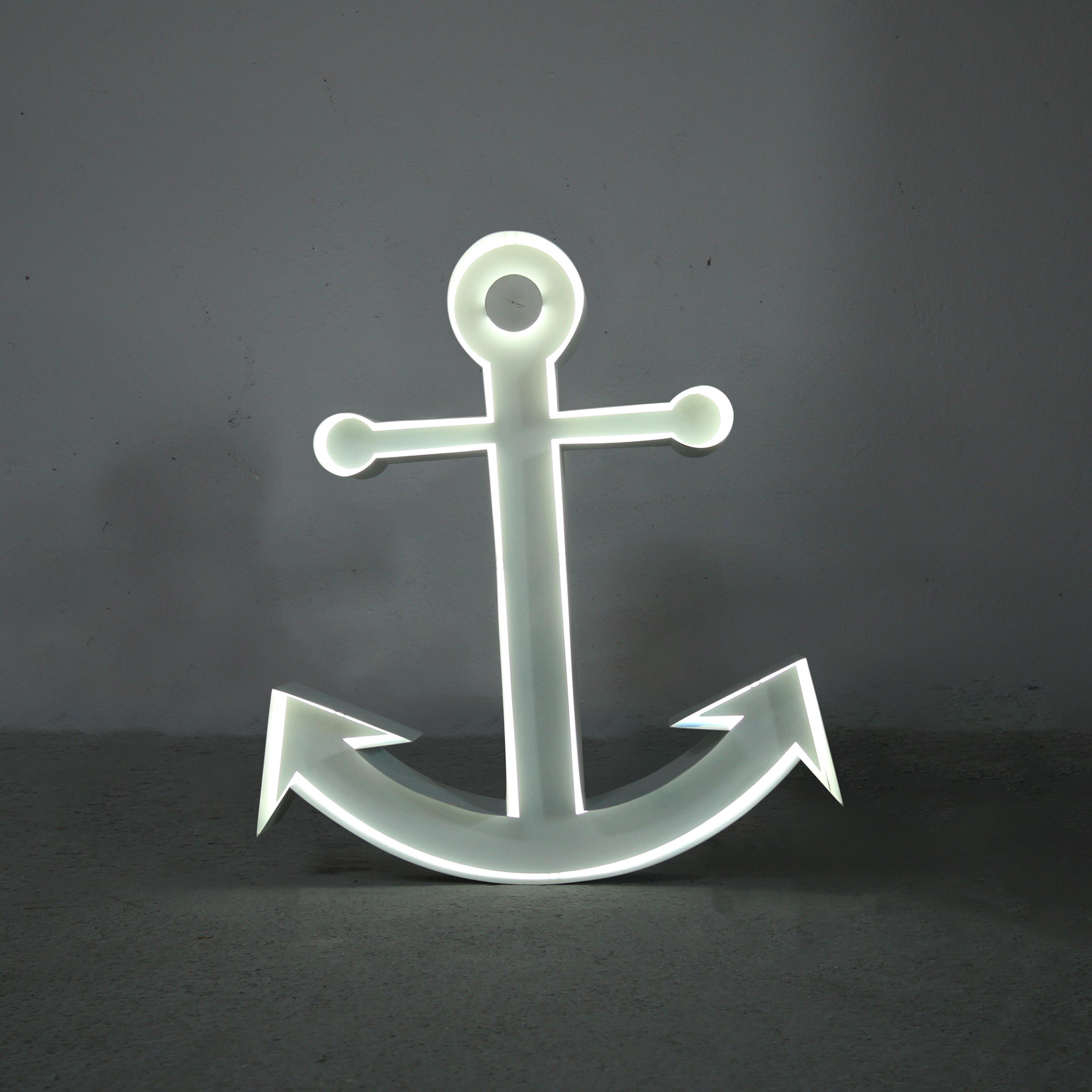 Neon Style symbol Anchor set Neon Style symbol Anchor set