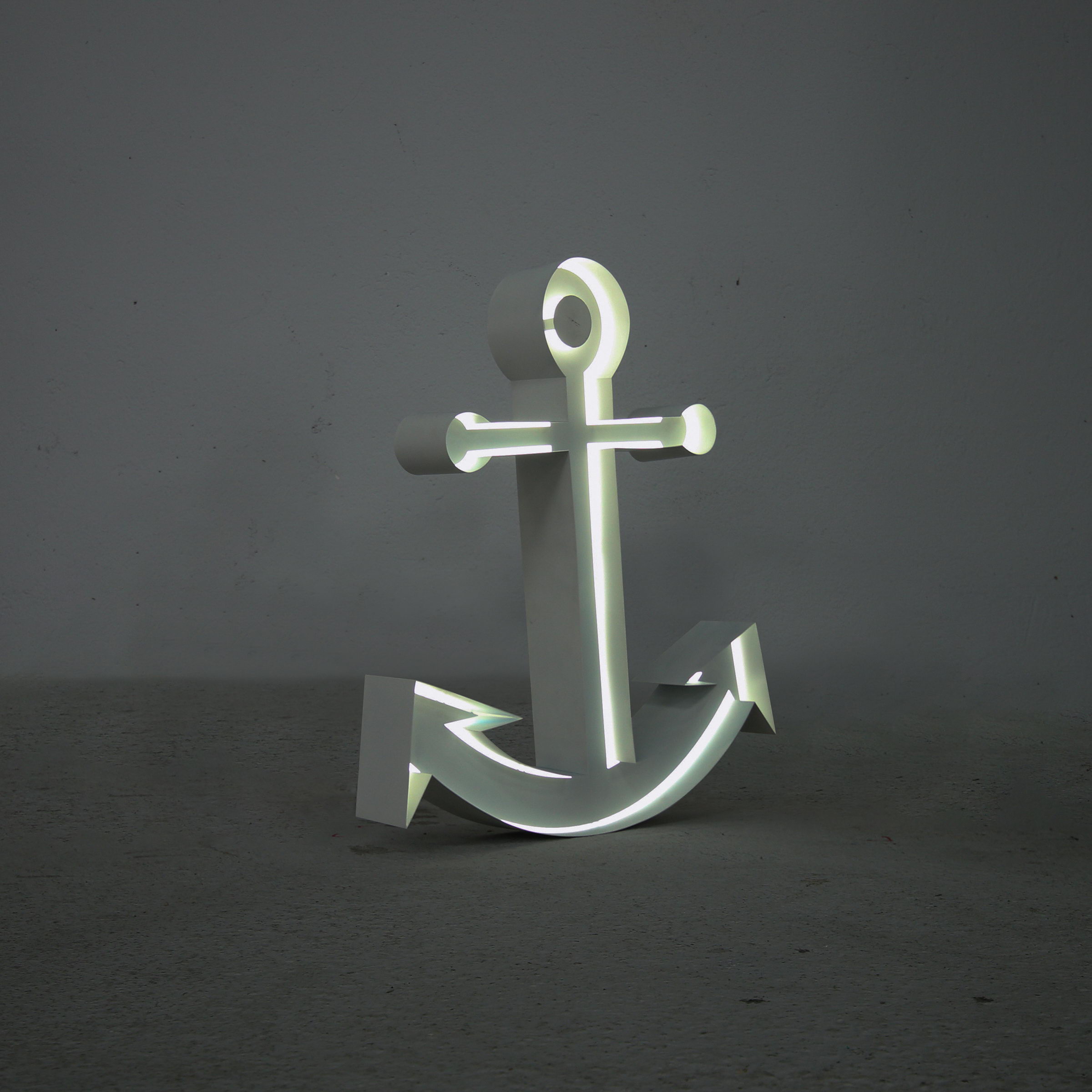 Neon Style symbol Anchor set Neon Style symbol Anchor set